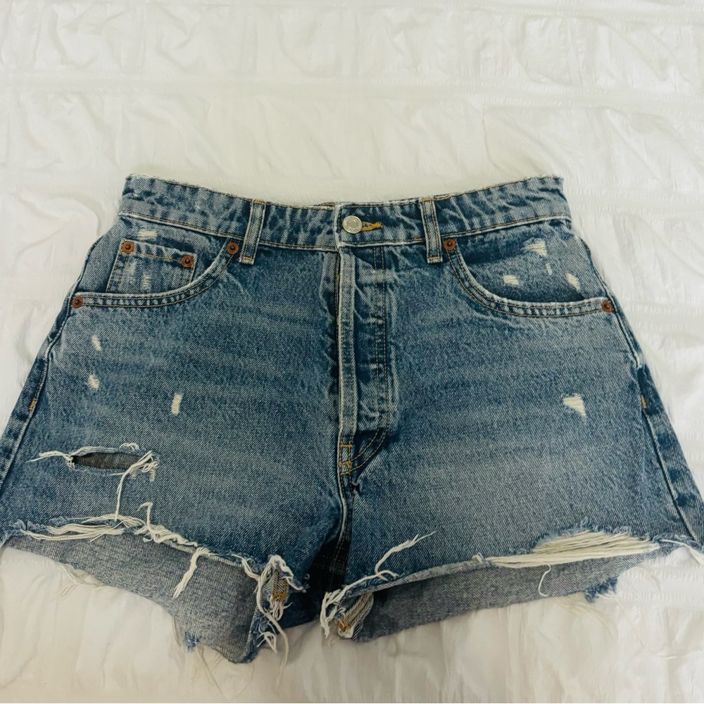 Zara blue denim Jean shorts